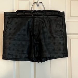 Banana Republic faux leather black shorts, size 4